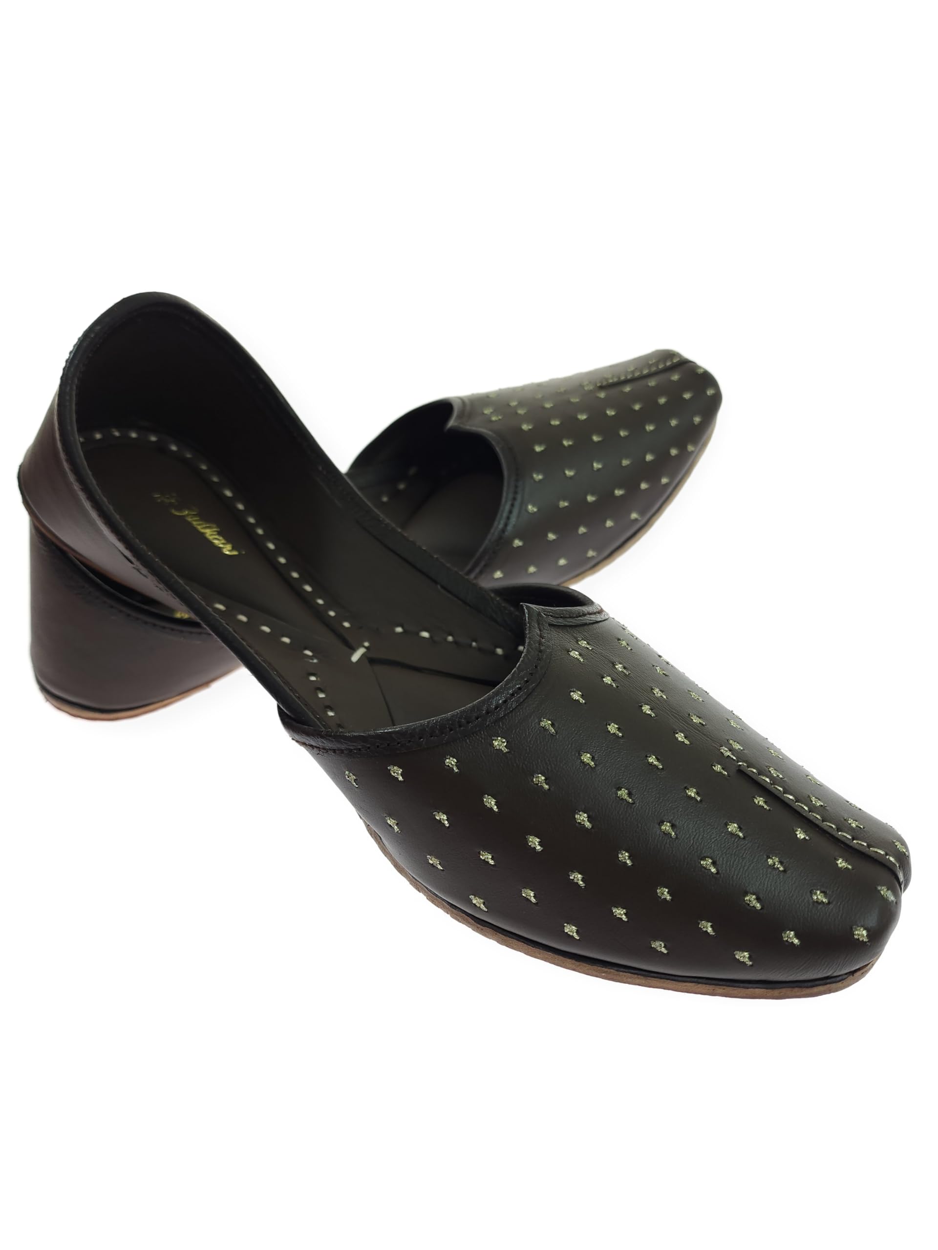 Men Gold Handwork Zarri Embroidered Genuine Soft Leather Casual Jutis | Bite and Pinch Free Jutti | Punjabi Casual Juttis | Man Dailywear Flat Mojari | Formal Ethnic Shoe Jutti |-image-38