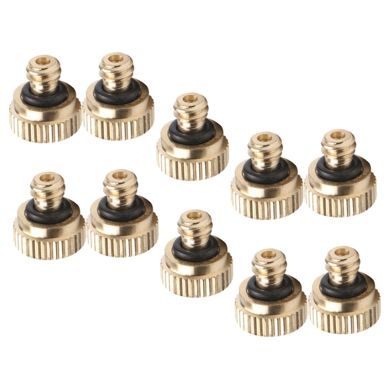 BESPORTBLE Low Pressure Misting Nozzle Heads Copper Mist Nozzles for Outdoor Garden 10pcs Set 0.8mm Mist Nozzles