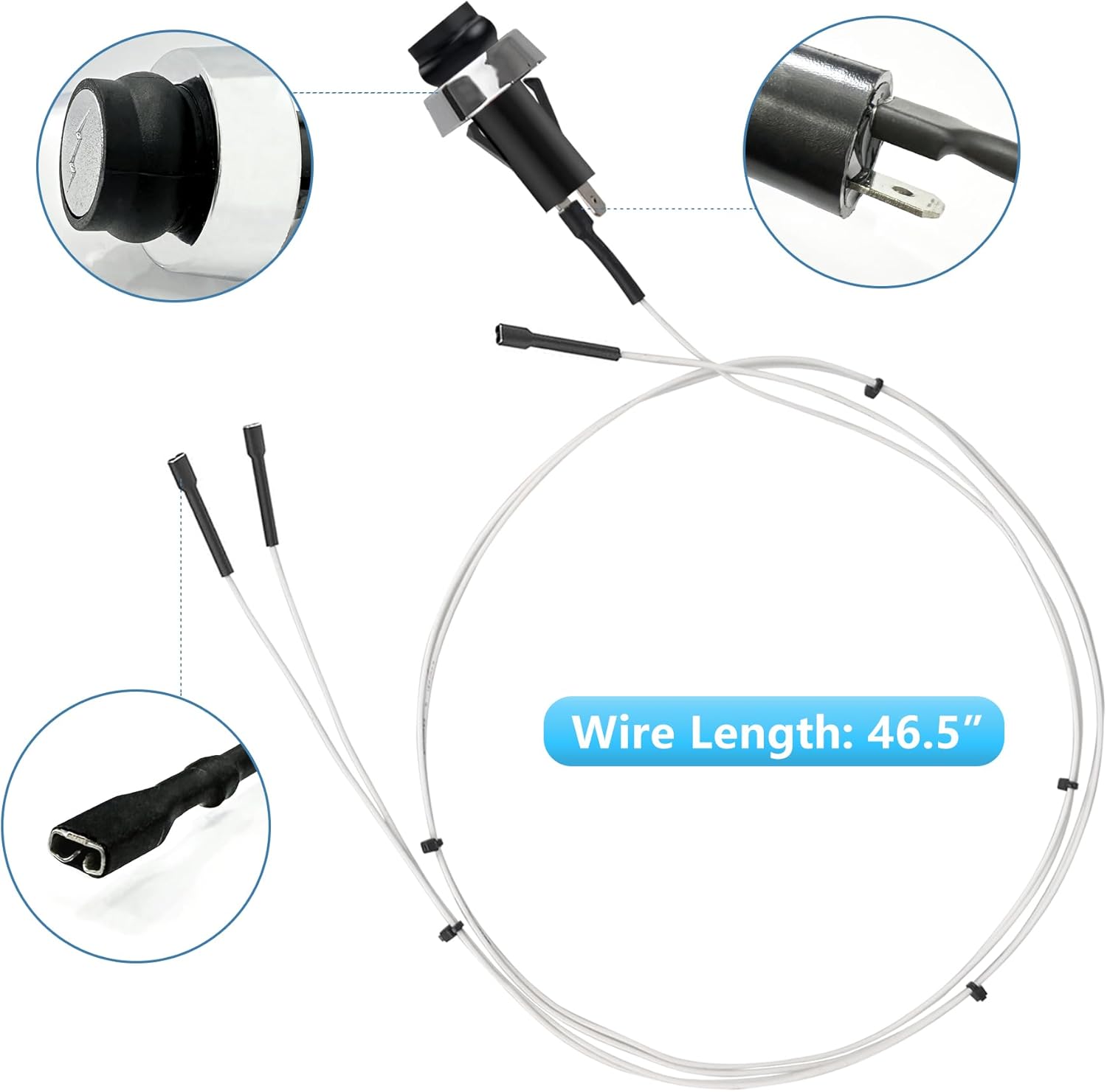 66354 Igniter for Weber Genesis II GS4 Parts Gas Grills Ignitor Replacement 310 315 Series (2016+) E310 S310 CE310 SE310 E315 S315 CE315 SE315 Electronic Electrodes Ignitions Switch Button 66220