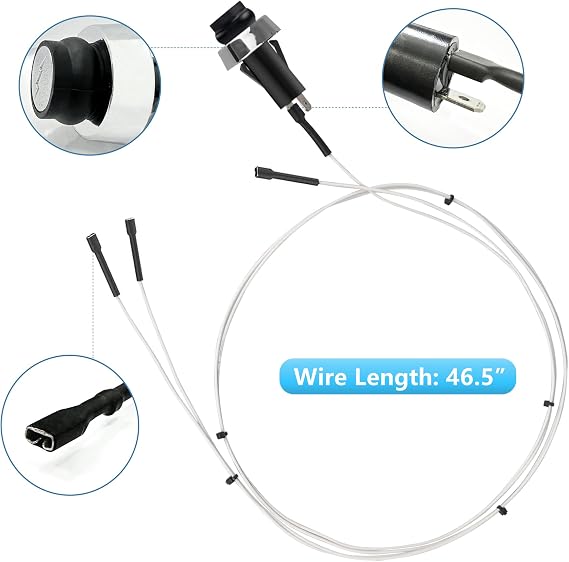 66354 Igniter for Weber Genesis II GS4 Parts Gas Grills Ignitor Replacement 310 315 Series (2016+) E310 S310 CE310 SE310 E315 S315 CE315 SE315 Electronic Electrodes Ignitions Switch Button 66220
