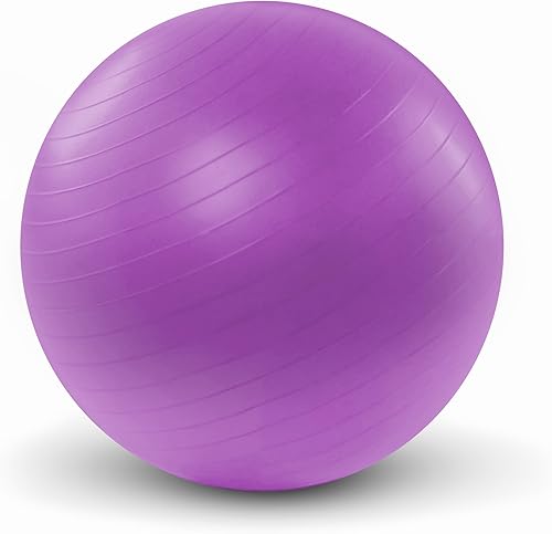 Silfrae Pelota de yoga de 556529.5 in, pelota de ejercicio antideslizante y antiestallido, pelota de equilibrio de pilato con bomba para fitness,