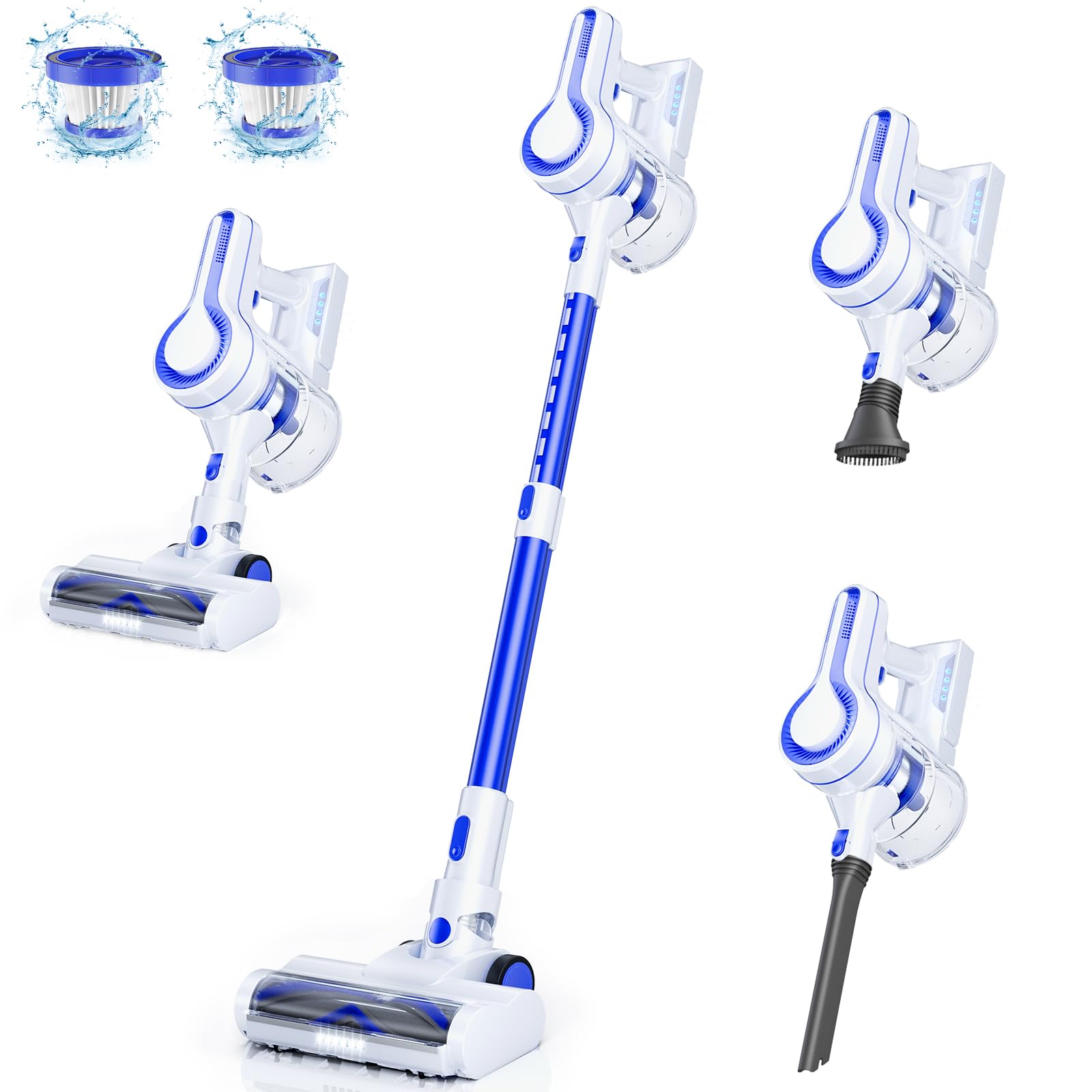 EICOBOT Cordless Vacuum Cleaner, 23Kpa Powerful Suction