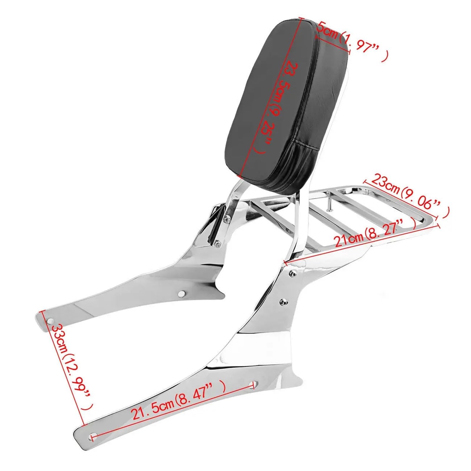 podkładka na oparcie Bagażnik motocyklowy Sissy Bar z tylnym oparciem pasujący do Suzuki Intruder/Volusia C800 C800C VL400 VL800 2001-2011