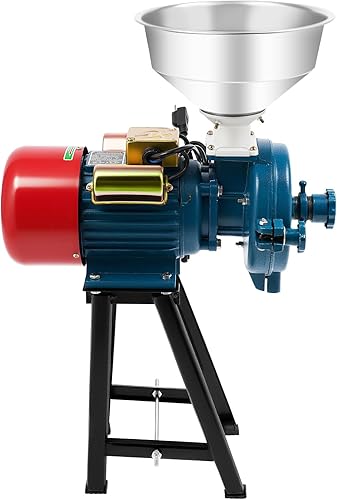 Miniatura 8 de Molinillo de molino, molienda eléctrica de cultivos de grano seco de 220 V con embudo para alimentación, café, cereales, harina de arroz, maíz,