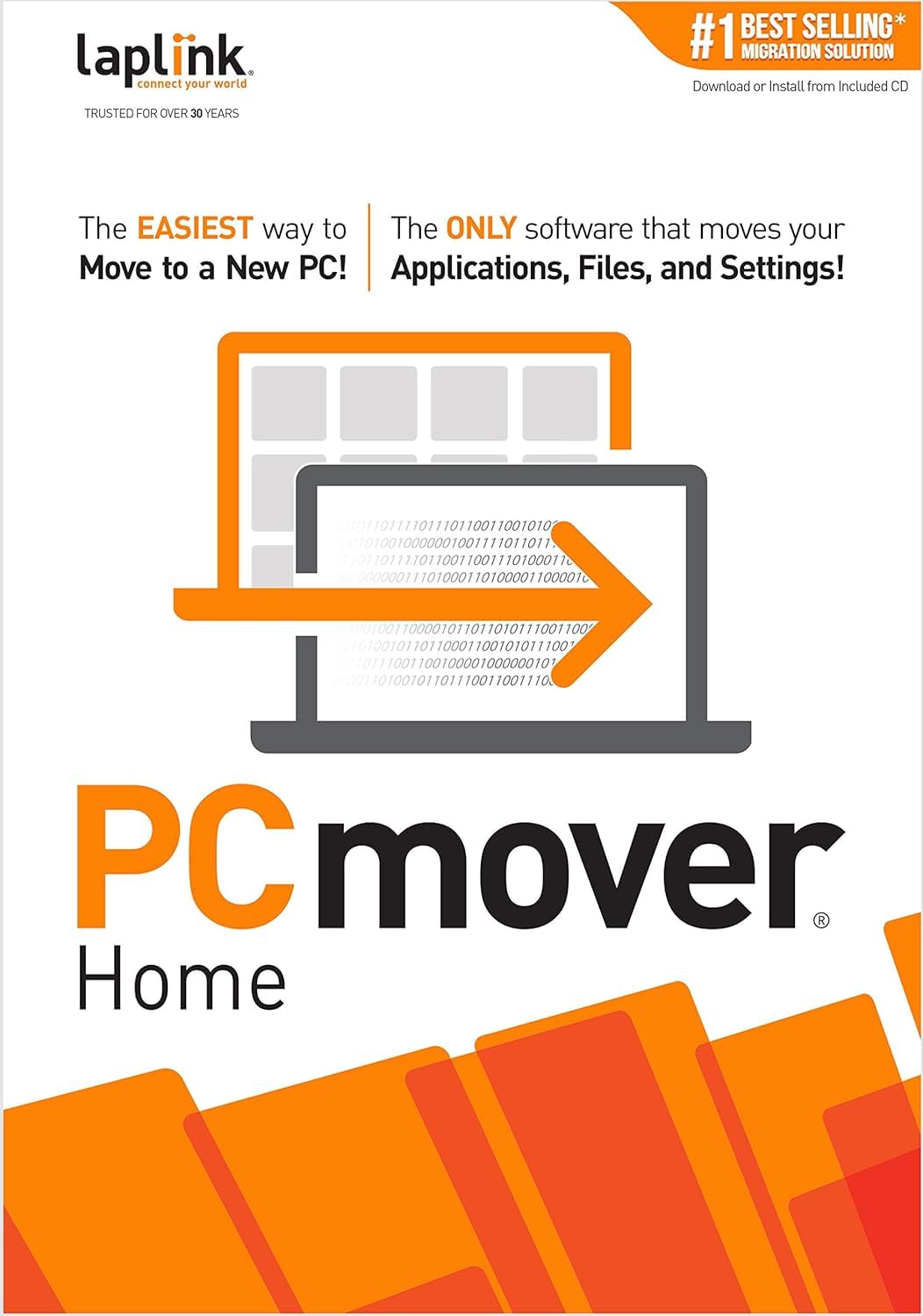 Laplink PCmover Home – Sofortdownload – Einzelnutzungslizenz – Verschiebt Anwendungen, Dateien und Einstellungen auf Ihren neuen PC