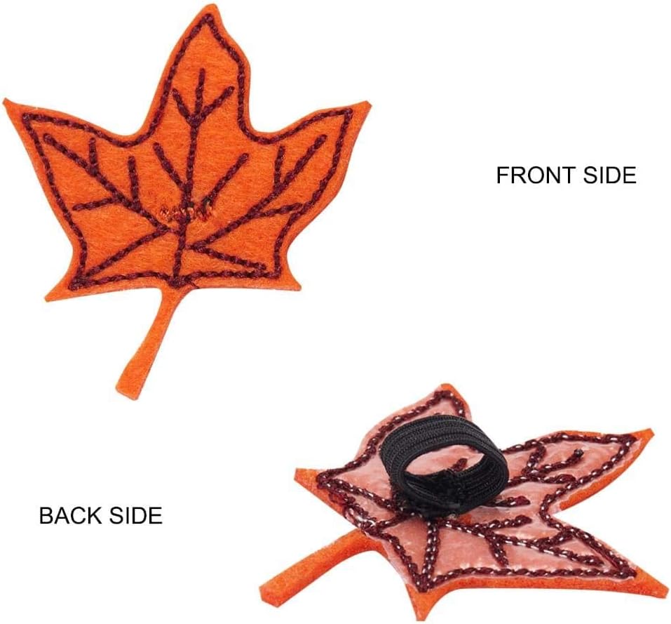 Blueberry Pet 8 Patterns Thanksgiving Fall Festival Moonlit Turkey Designer Adjustable Dog Collar with Maple, Medium, Neck 14.5"-20" (Pack of 2)