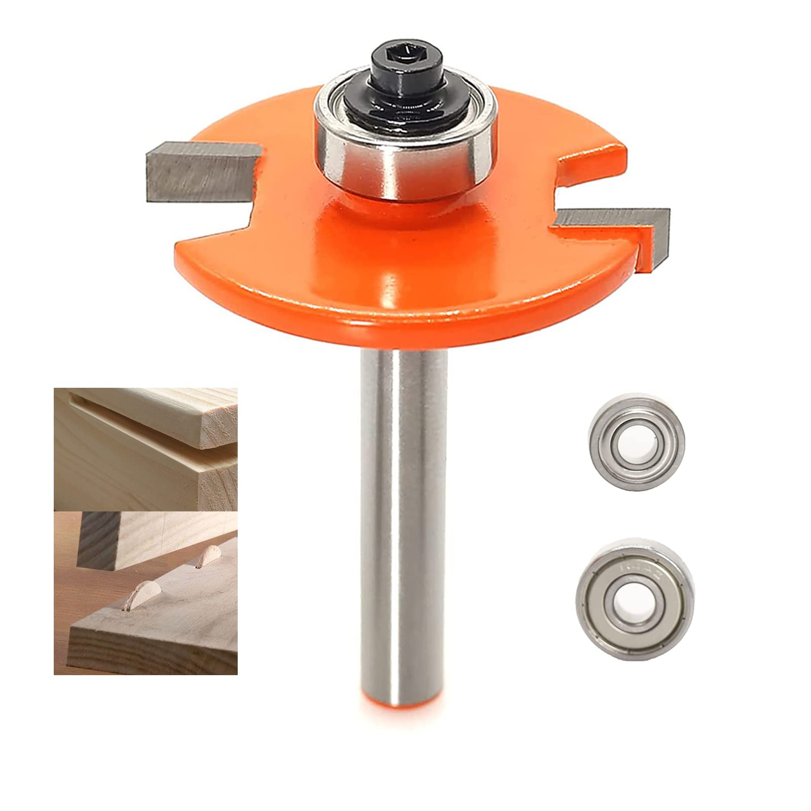 Fresa piegata da 8 mm, fresa a disco con 2 cuscinetti intercambiabili, fessure articolari, strumento di ancoraggio per biscotti in legno