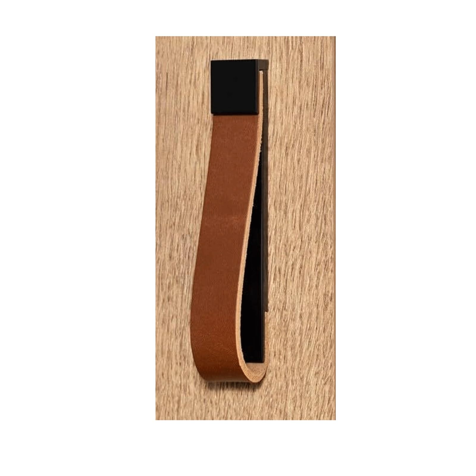 LCANALLYMS Kitchen Cabinet Handles, Leather Drawer Pull, Europe Style Zinc Dresser Door Knob Cabinet Handle Kitchen Closet Wardrobe Furniture(Black+Brown,3.78")