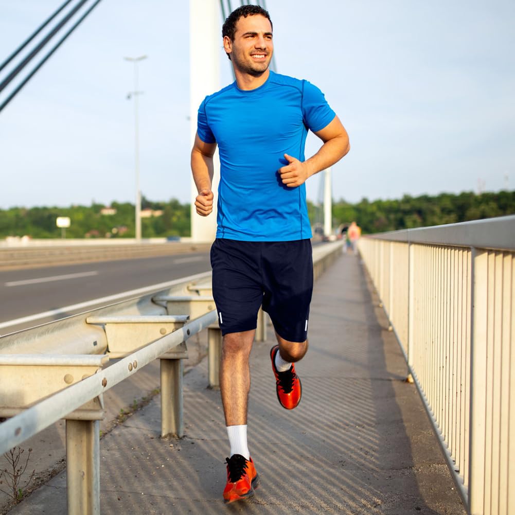 AUYAO Sporthose Kurz Herren, Trainingshose Herren Kurz, Herren Sport Shorts, Gymshort Leichte Schnell Trocknend Laufshort Kurze Hosen mit Reißverschlusstasche, Tennis Short Sportbekleidung