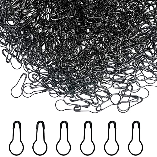 Yosawo 500Stück Sicherheitsnadeln Calabash Pin Kürbis Pins für Stricken Maschenmarkierer DIY Fertigkeit-Herstellung (Schwarz) Cover