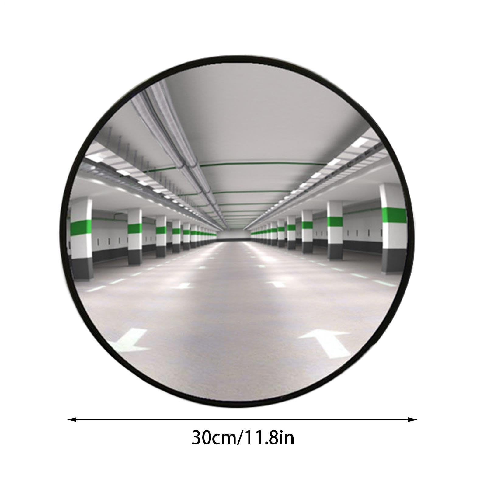 Miroir convexe - 60 cm | Réflecteur de sécurité de l' ronde | Lentille de sécurité haute définition à grand angle, cadre en plastique, visibilité du parking de garage, aide à l'angle mort