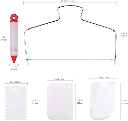 Miniatura 3 de Suministros de decoración de pasteles de aleación de aluminio giratoria para pasteles con 12.7 pulgadas en ángulo de glaseado espátula niveladora de