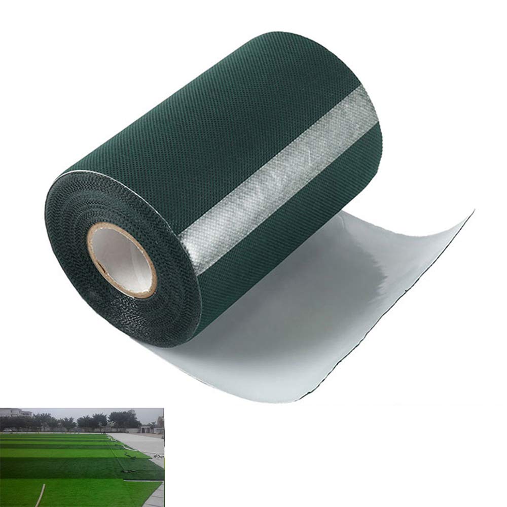 10 x 15 cm, cinta adhesiva para césped artificial, cinta de césped artificial, cinta artificial de costura de hierba verde, cinta de unión para conectar alfombra de césped jardín (1 unidad)