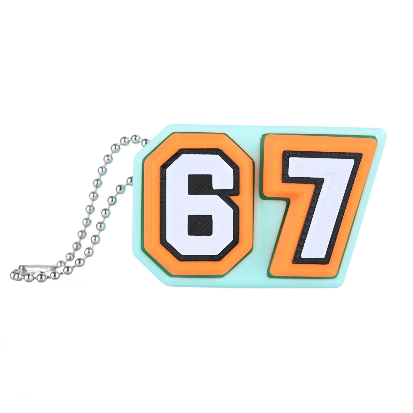 67 Theme Keyboard Fidget Toy, Funny Fidget Keyboard, Fidget Toys Clicker, Portable Clicky Fidgets Toy, Meme 67 Gifts Keyring, Stress Relief Gifts (Y-Blue)