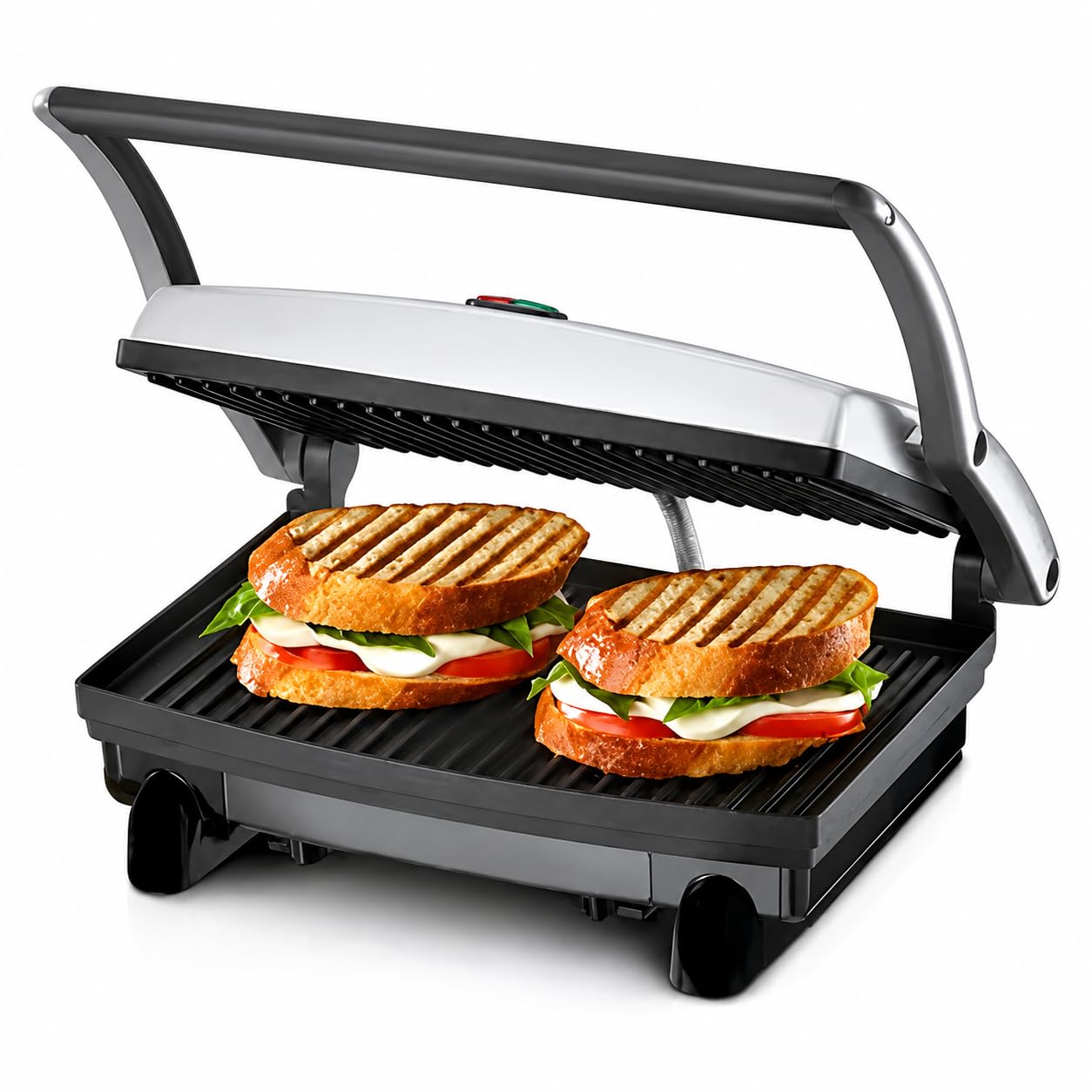 Nova NSG 2439 700 Watt Panini Grill Sandwich Maker (Black/Grey)-image-13