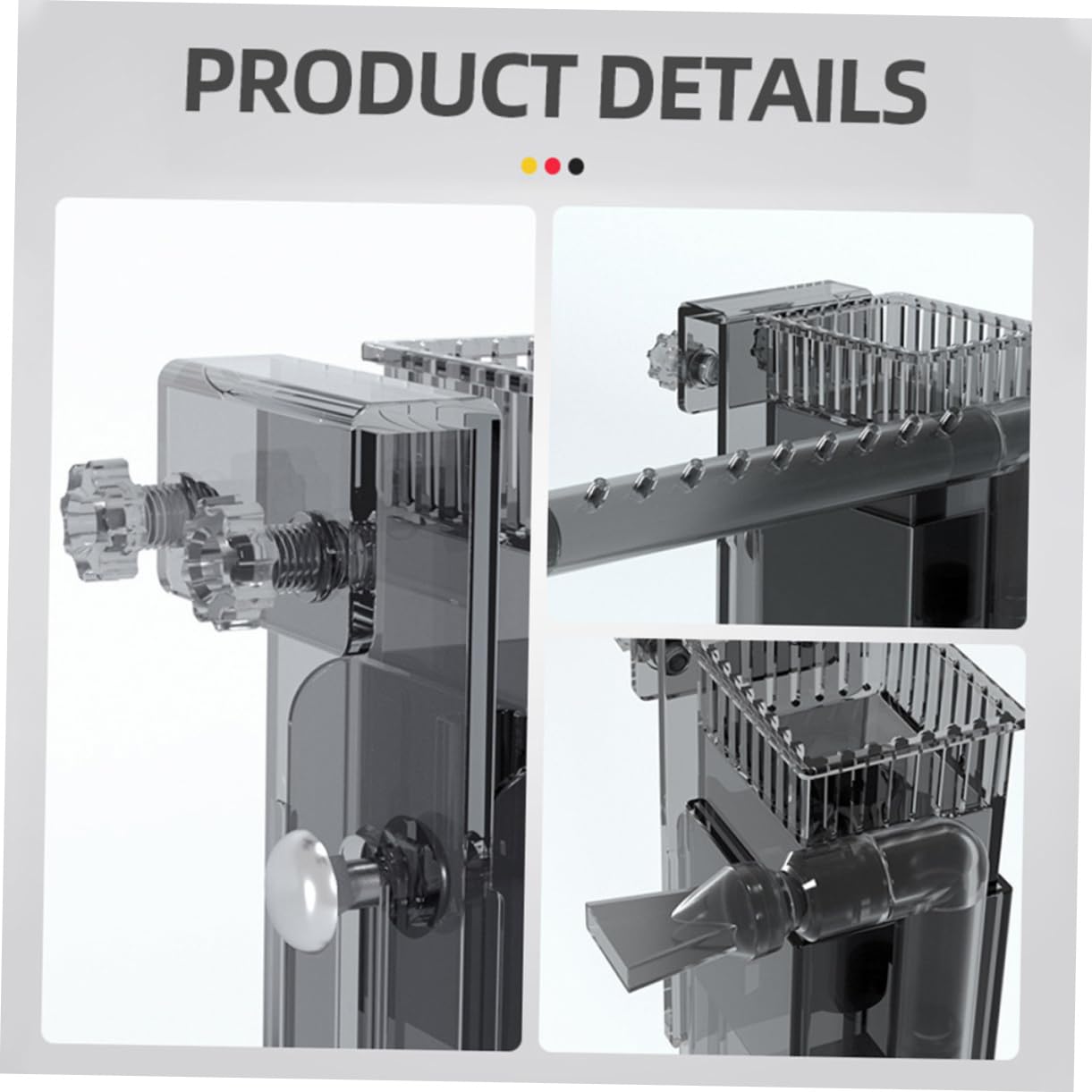 Toyvian 2 Pezzi Filtro a Film D' Aeratore per Acquari Accessori per Acquari Processore di Film D' per Rimozione del io Filtro o Pompa dell'Acqua Nero ABS