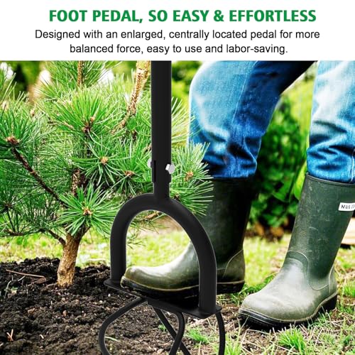 Herramienta manual para labrar jardín y airear suelo miniatura 4