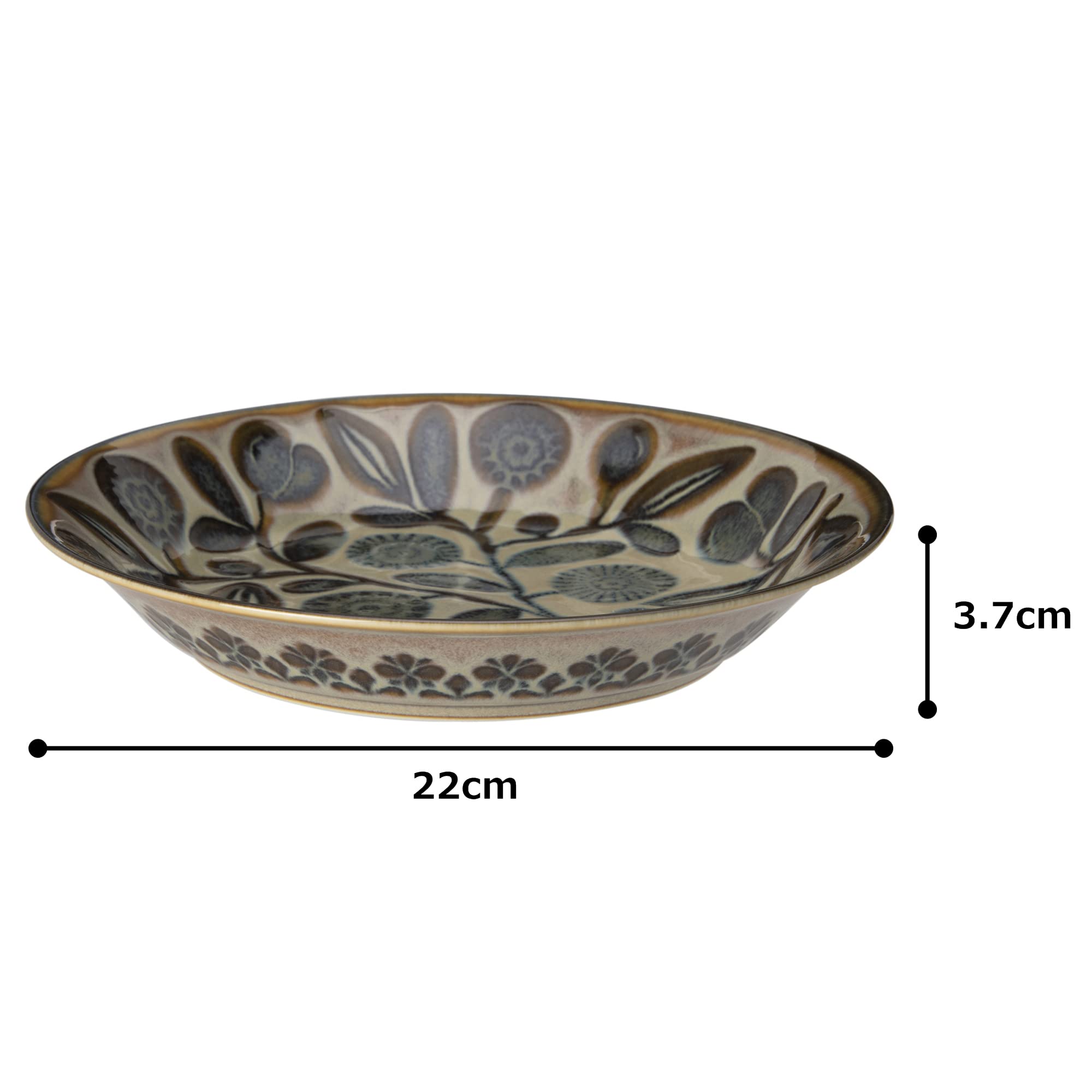 Amazon｜マルサン近藤 クラシコ カレーパスタ皿 花とオリーブ