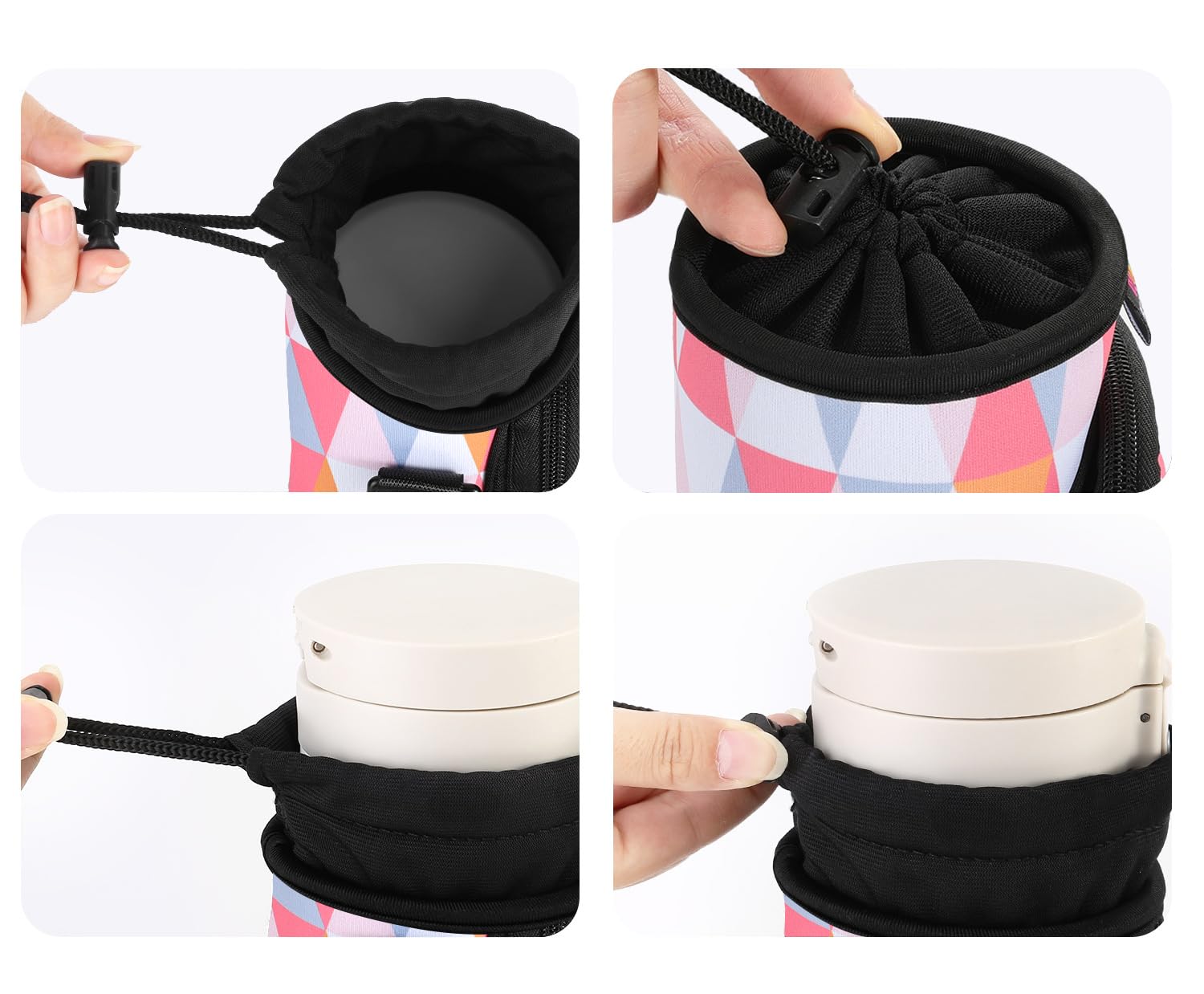 Nuovoware Borsa per Borraccia in Neoprene, 750ml/1000ml/1800ml Custodia per Bottiglia con Tracolla Regolabile Maniglia, Borsa Portatile Porta Borraccia Ciclismo da Escursionismo Campeggio