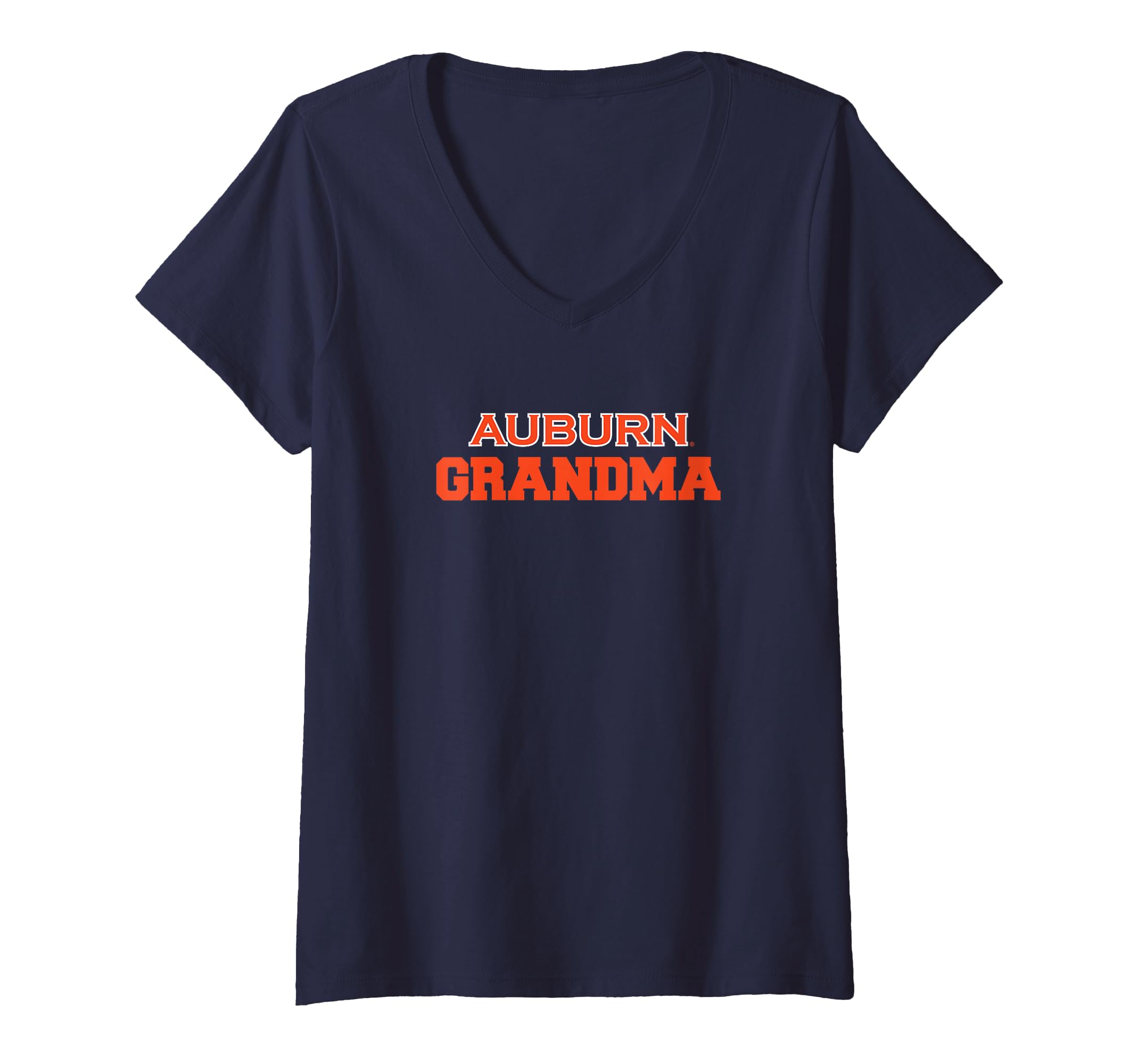 Womens Auburn University Tigers Grandma V-Neck T-Shirt