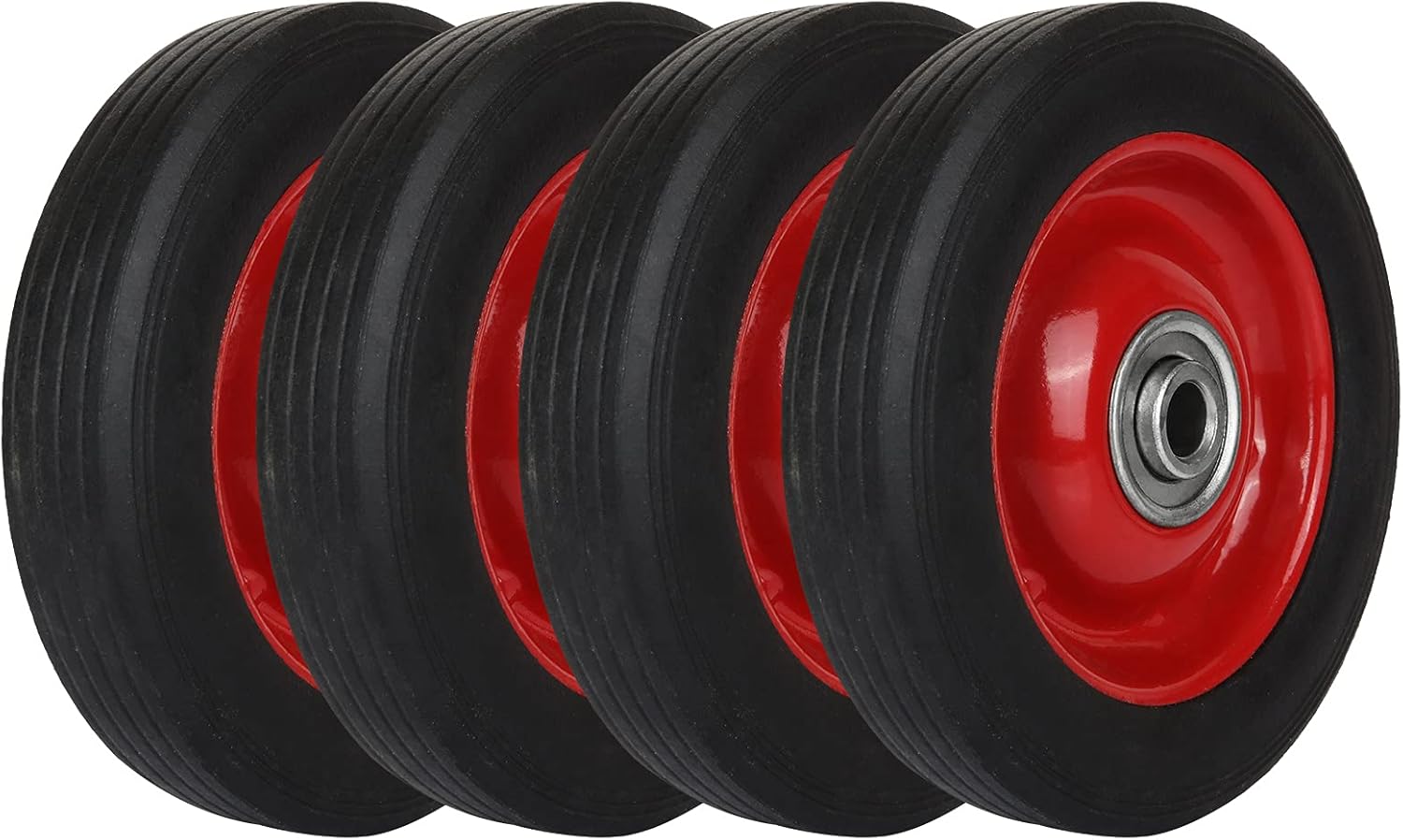 PEI 4Pack 6x1.2 Hand Truck Wheel Pneumatic Rubber Tire Solid