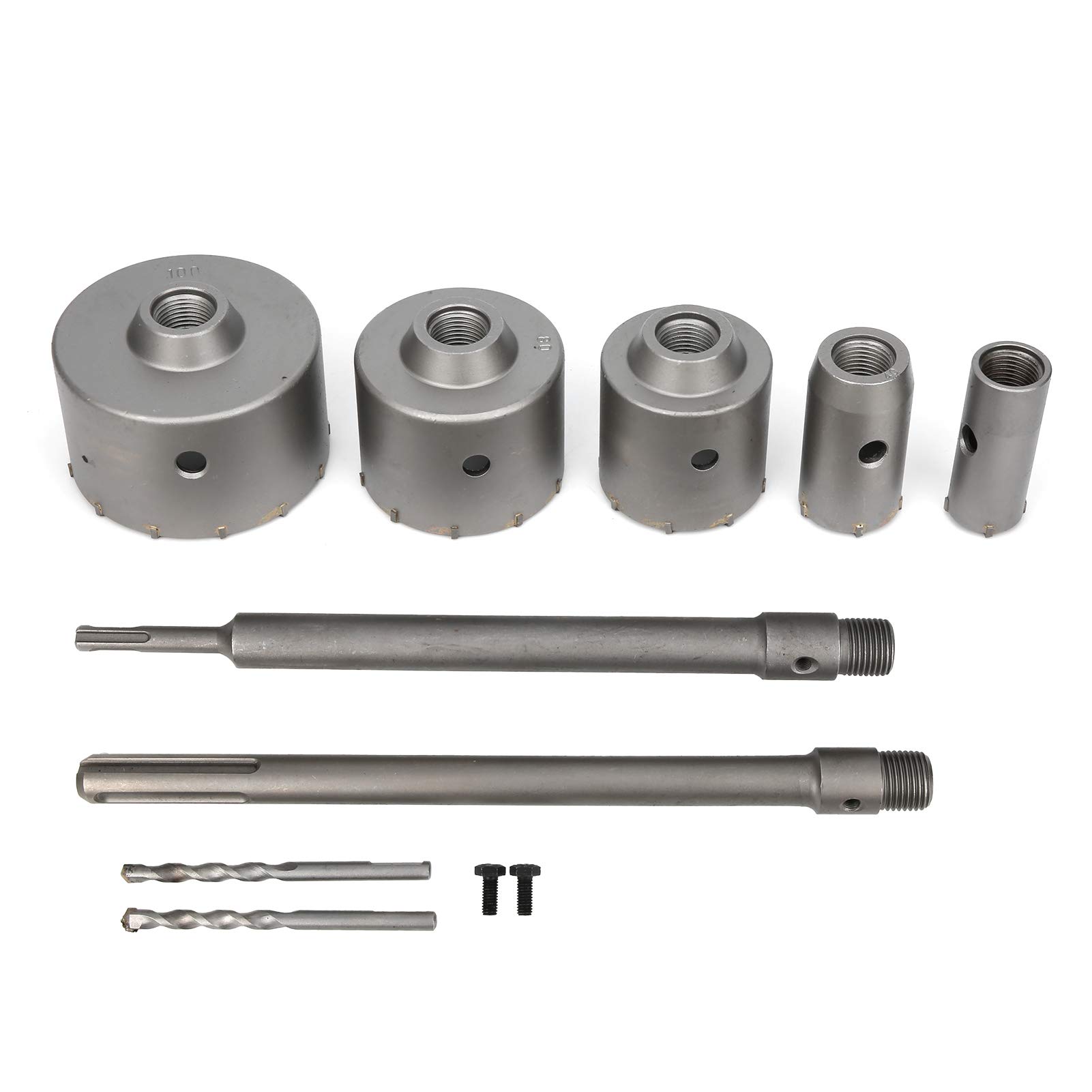 TOPINCN a Tazza per Cemento e Cemento Utensile da Taglio per Pareti Durevole per Condizionatori D'aria, Scaldabagni - Kit di Taglierine per Fori per Pareti in Acciaio Al Carbonio con Scatola di