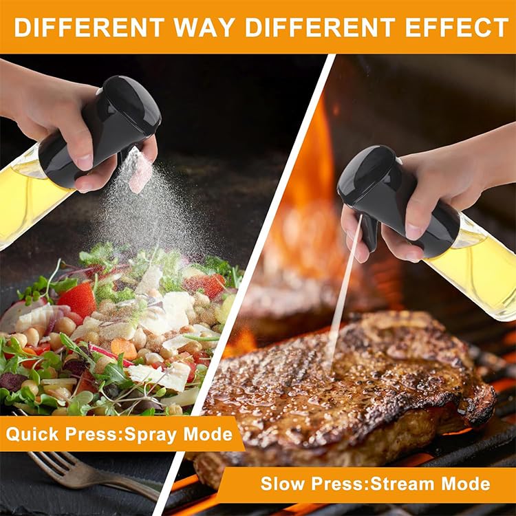 Oil Sprayer Bottle for Cooking 300 ml – Refillable Olive Oil Mister with Fine-Mist Trigger, Leak-Proof Dispenser for Air Fryer, BBQ, Salad, Baking, Vinegar & Soy Sauce - Image 4