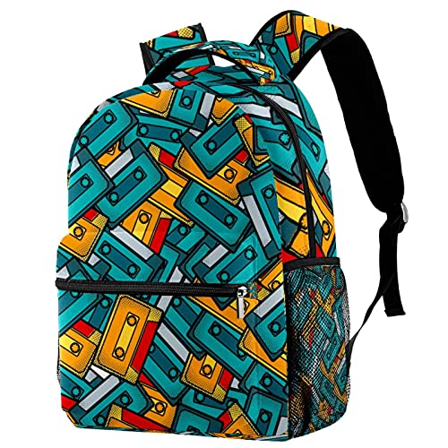 Sac à dos voyage pop art avec porte-bouteille pour campus ado