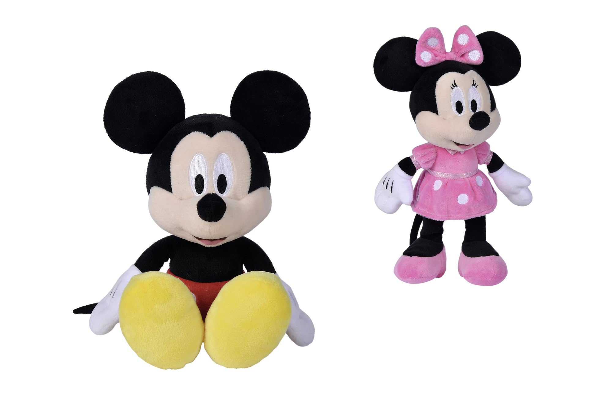 Simba 6315870256 Disney Mickey & Mimmi Mouse Cuddly Toys Disney Mickey & Mimmi Mouse Like Cuddly Toys, 20 cm, from 0 Months