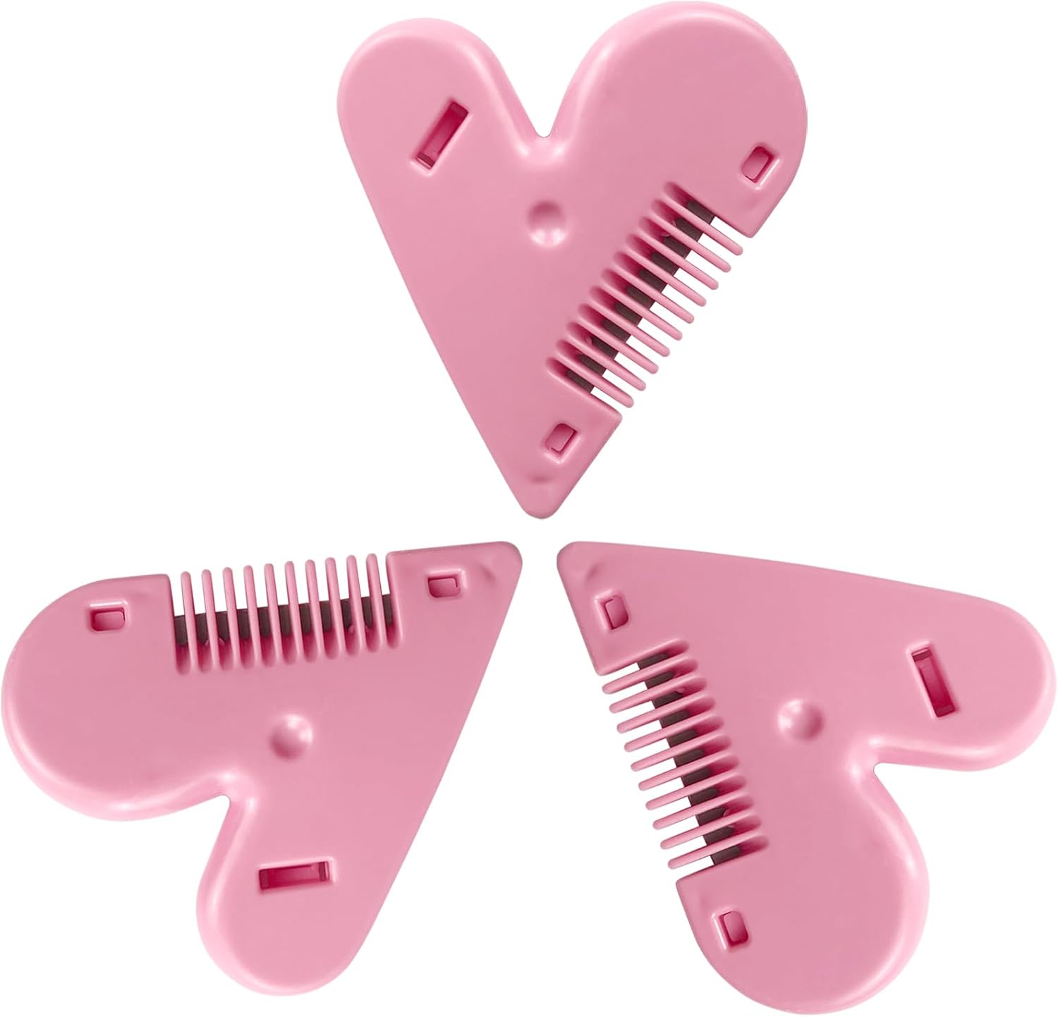 Portable Pubic Hair Trimmer for Women, Heart-Shaped Intimate Shaping Tool, Compact Hair Razor Comb Cutter for Kid, Women, Girls (Red)