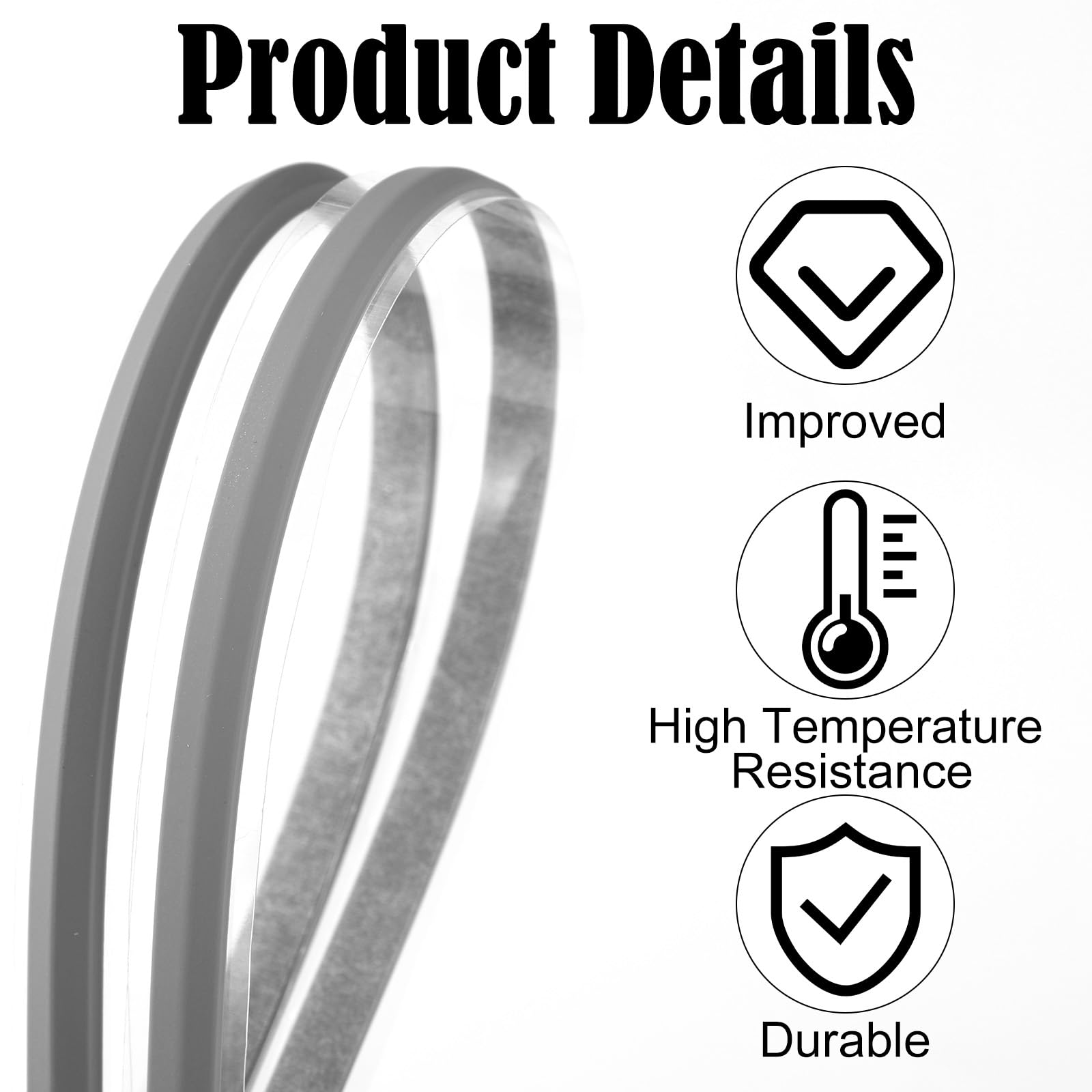 4pz Strisce Piedini in Gomma Sostitutive per HP Laptop, 29,5x0,6cm Antiscivolo Fondo Paracolpi Piedini Pads per HP 15-DY 15T-DY 15-EF 15-ER 15-FR 15S-FQ TPN-Q222 Q230 Serie (Grigio)