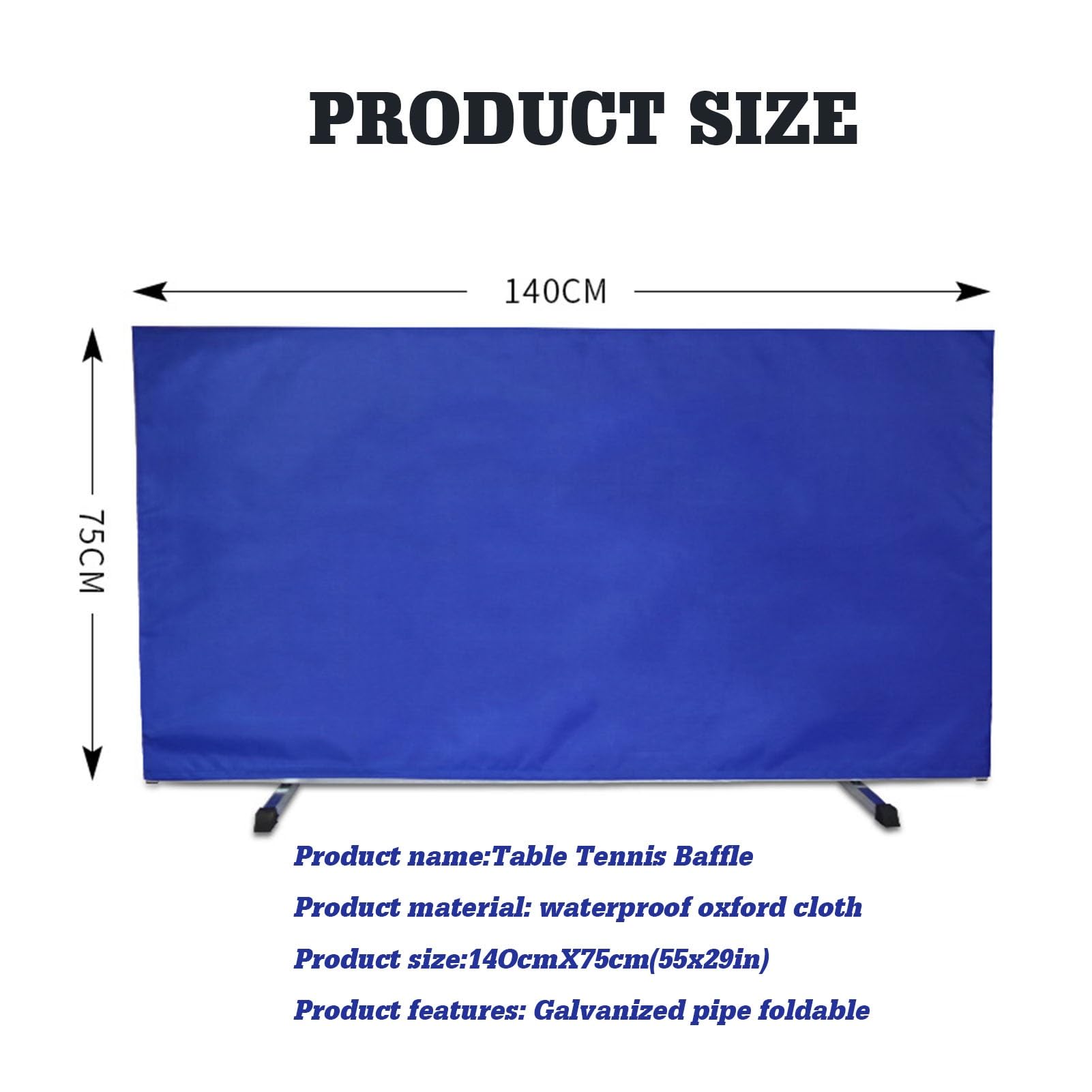 Divisorio Portatile per Tavolo da Ping Pong - Separatore per Allenamento Indoor per scuole e stadi, divisorio temporaneo Arancione (140x75 cm, 1 Pezzo)
