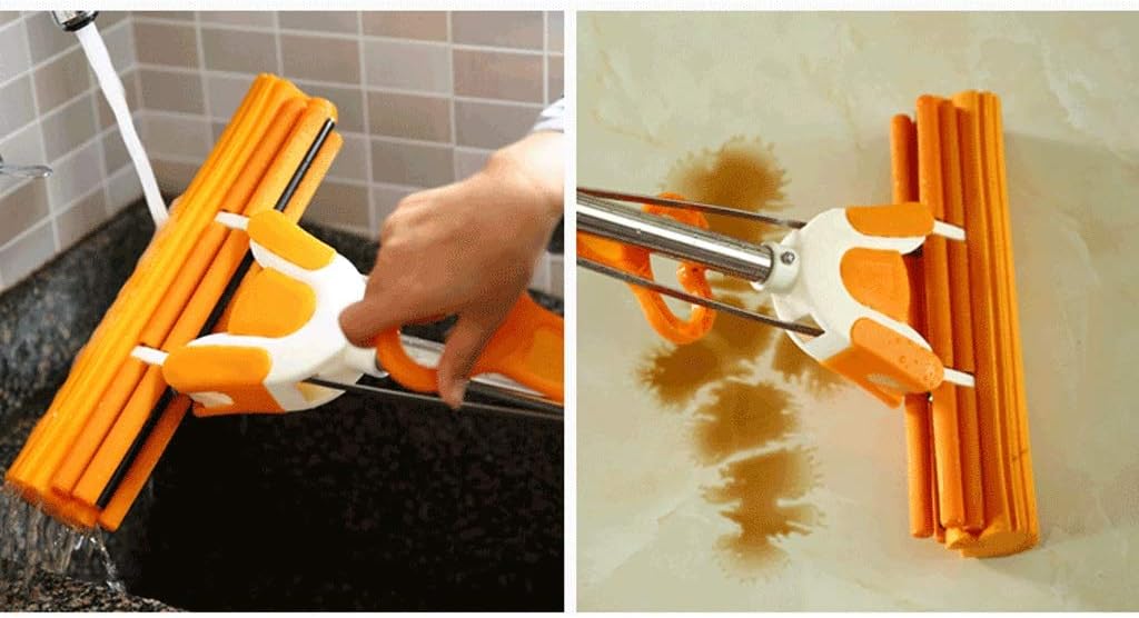 Bvdsg Home Kitchen PVA Sponge Mop, Super Absorbent PVA Foam Sponge Mop All Purpose Floor Cleaner