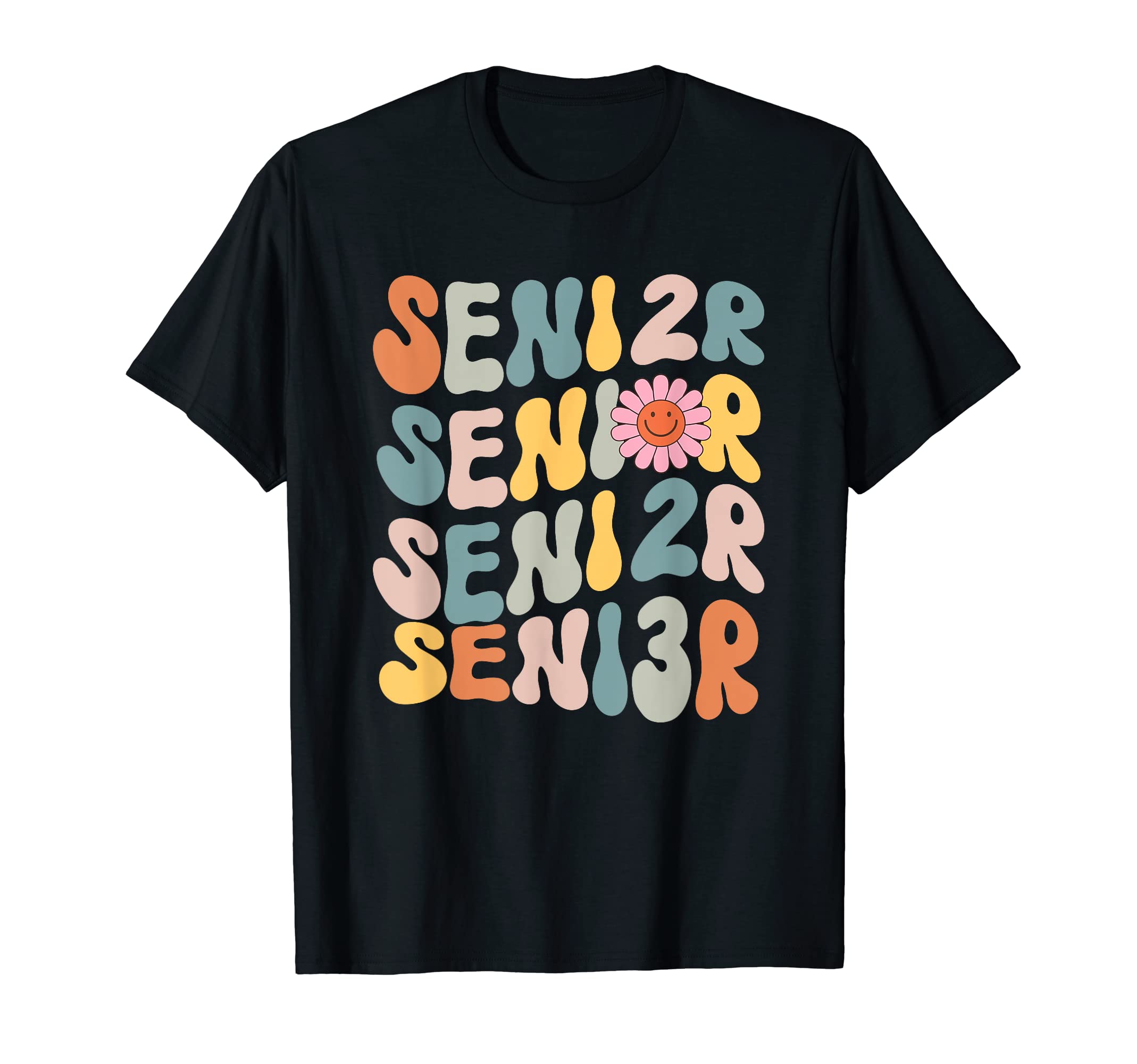 caterpillarSENIOR 2023 Retro Class of 2023 Seniors Graduation 23 Hippie T-Shirt