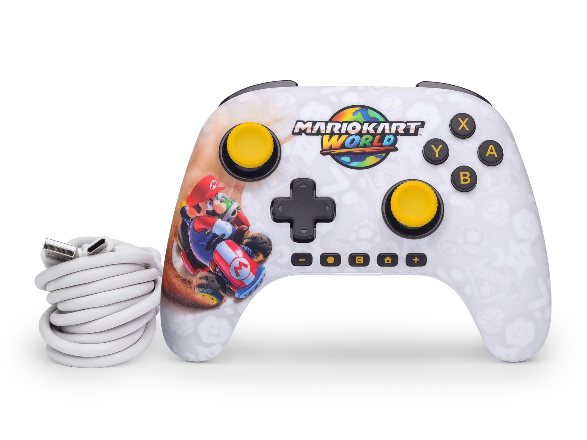 PowerA Controller senza fili Advantage per Nintendo Switch 2 - Mario Kart World Con licenza ufficiale, effetto Hall, pulsanti mappabili, controller pro, Pulsante C, comandi di movimento