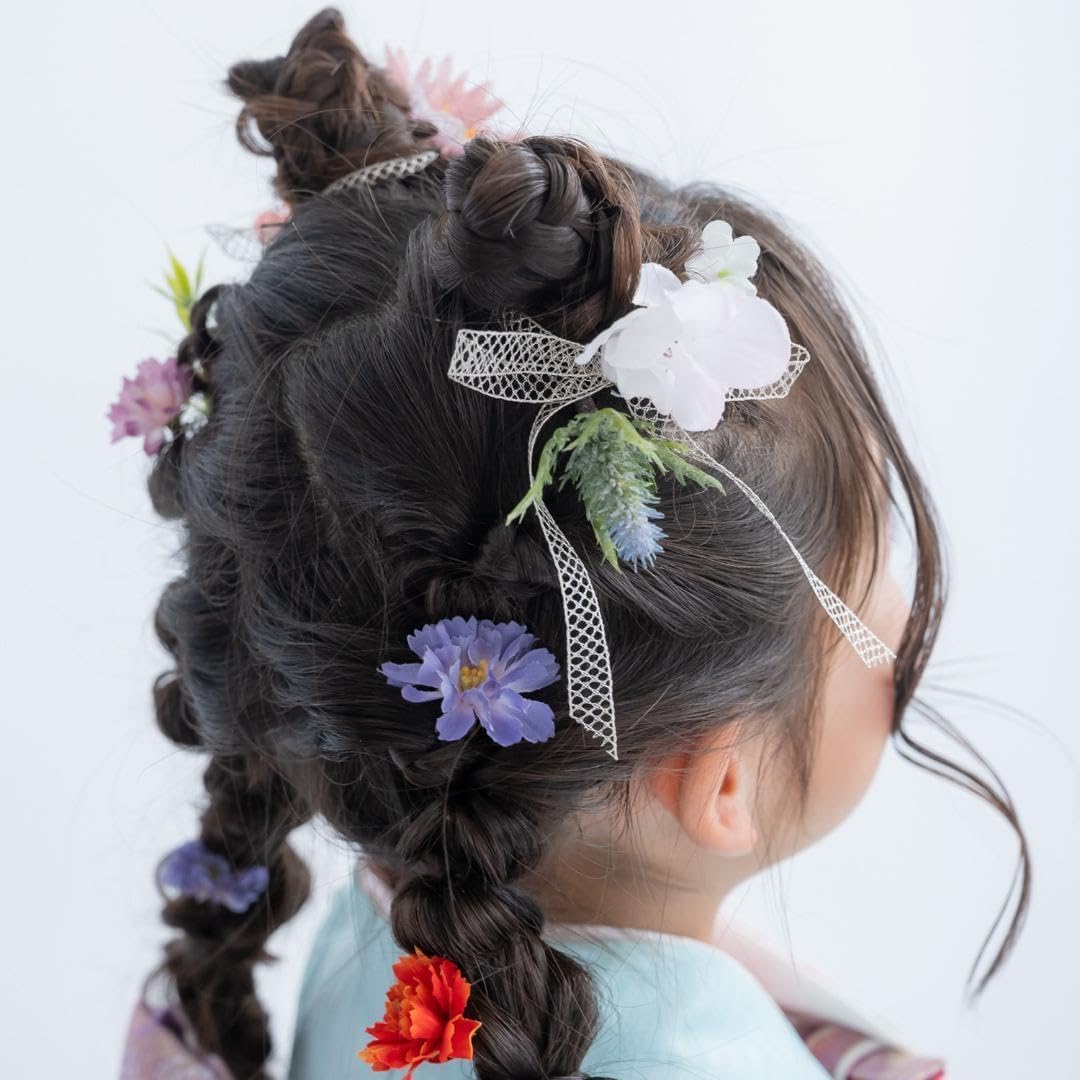 クリーニング済み 七五三 7歳 ハーフ成人式 着物 四つ身 ピンク 古典柄