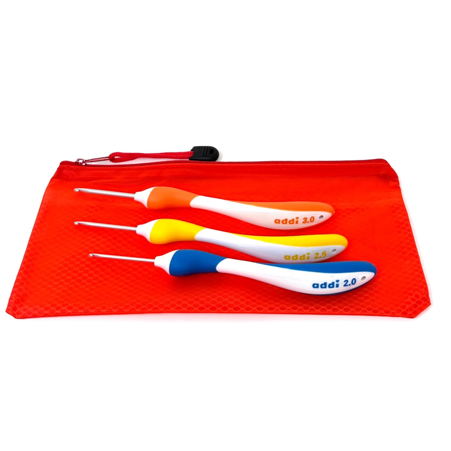 Camtiac AddiSwing Maxi set di uncinetti, spessore 2-2,5-3 e vano portaoggetti