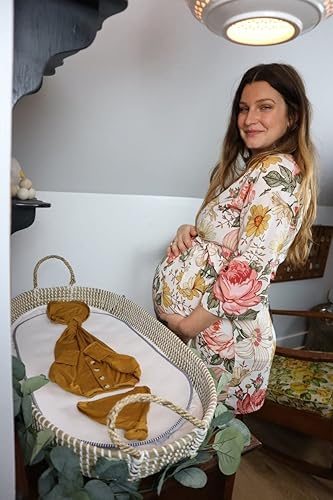 Miniatura 7 de Bata vintage de mamá con estampado familiar a juego vestido anudado para bebé pañal camisetas de papá camisetas Big SISBRO y bata para hermana mayor