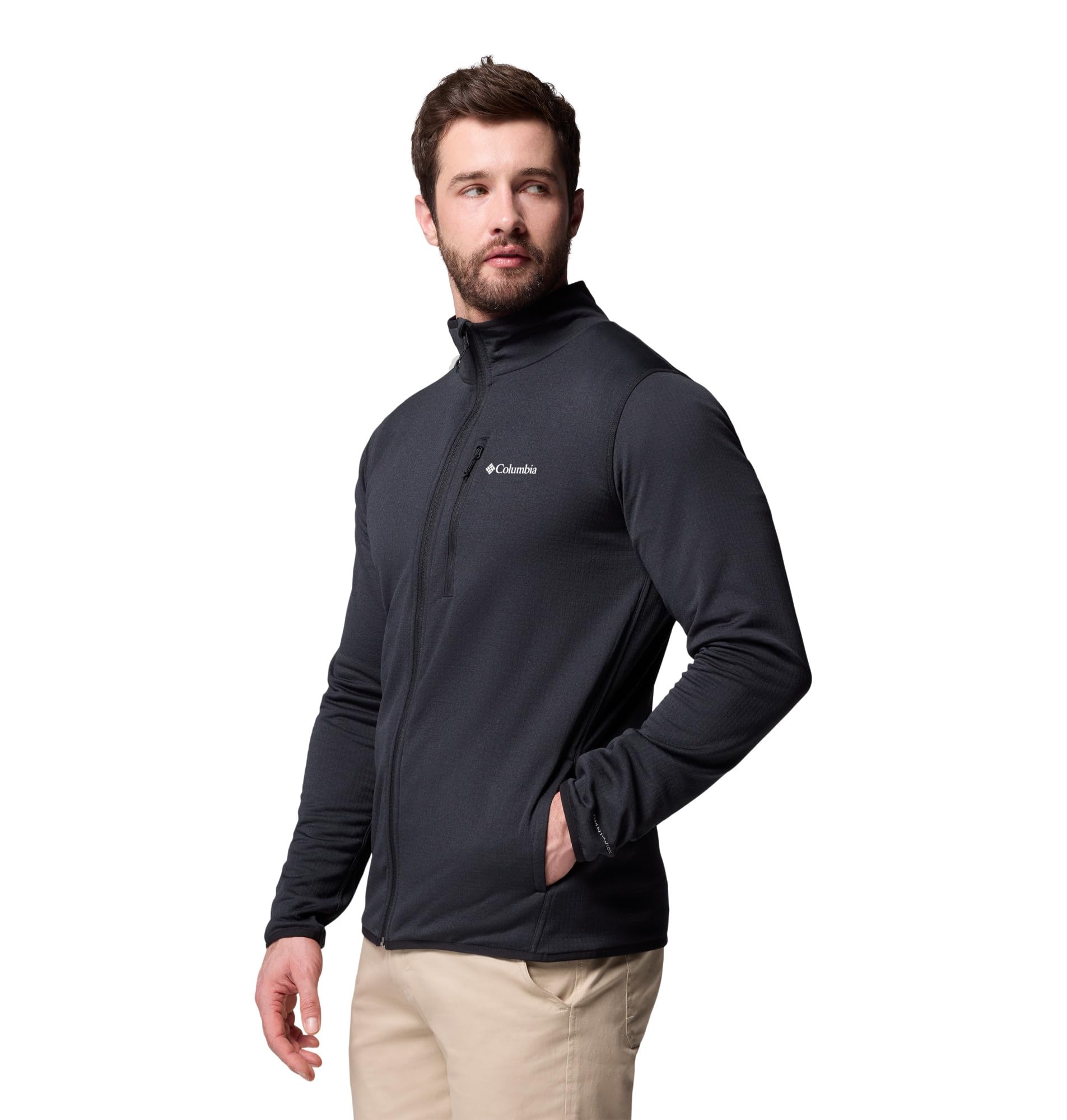 Columbia Kurtka polarowa z zamkiem błyskawicznym Mężczyźni Essential Hike Grid Fleece Full Zip