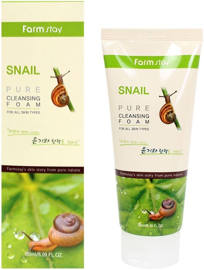 Farm Stay Korean Pure Snail Foam Cleanser [ 180ml / 6.09oz ] 폼클렌징