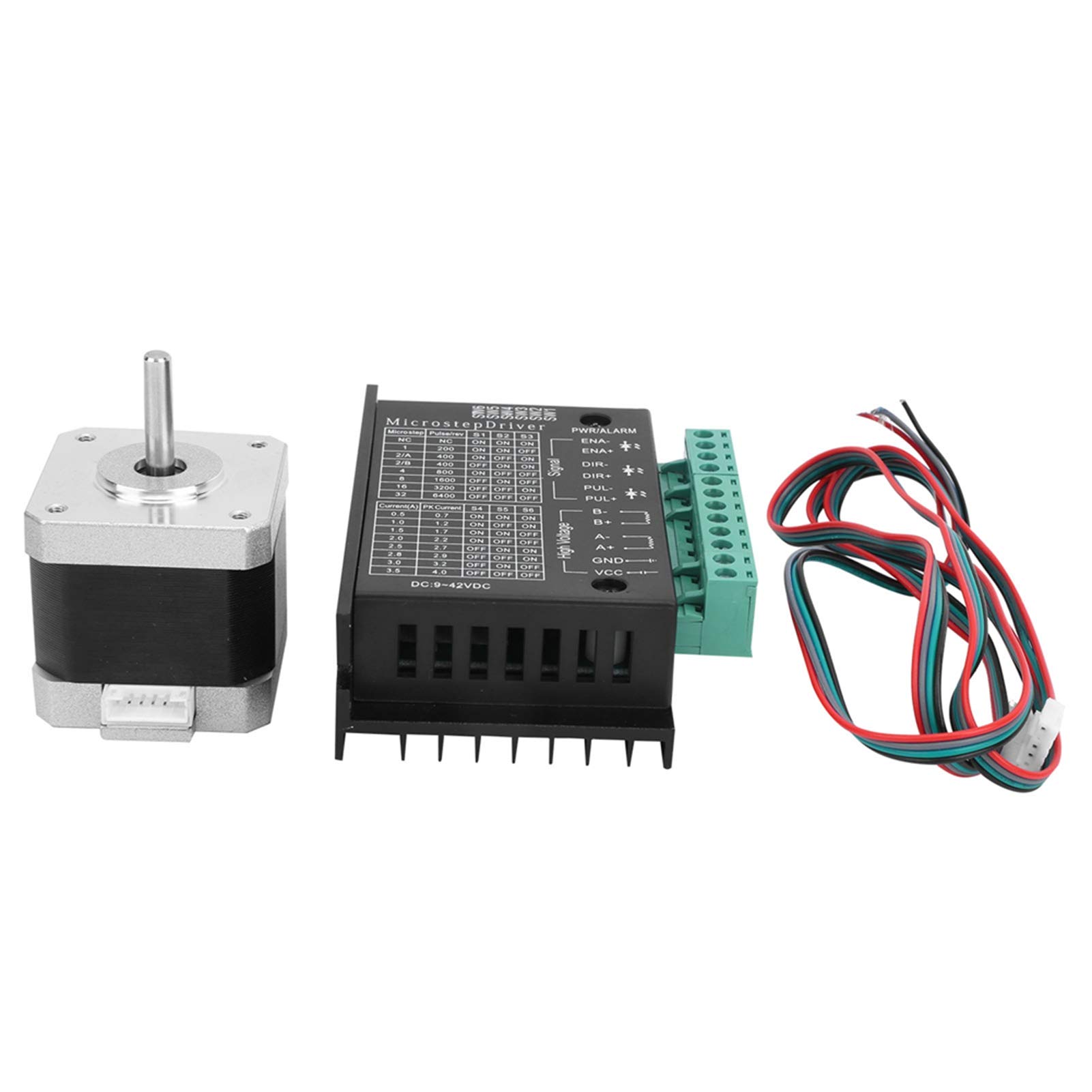 42 Juego de accionamiento de motor paso a paso, versión CNC TB6600 controlador paso a paso con motor paso a paso Nema 17 HS4401S, kit de controlador de motor paso a paso