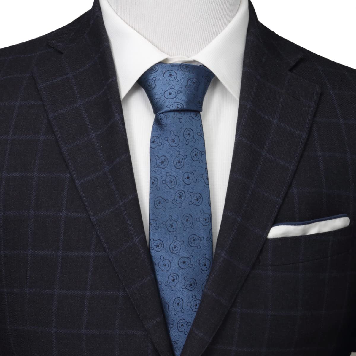 Cufflinks Inc. Winnie The Pooh Blue Tonal Men's Tie