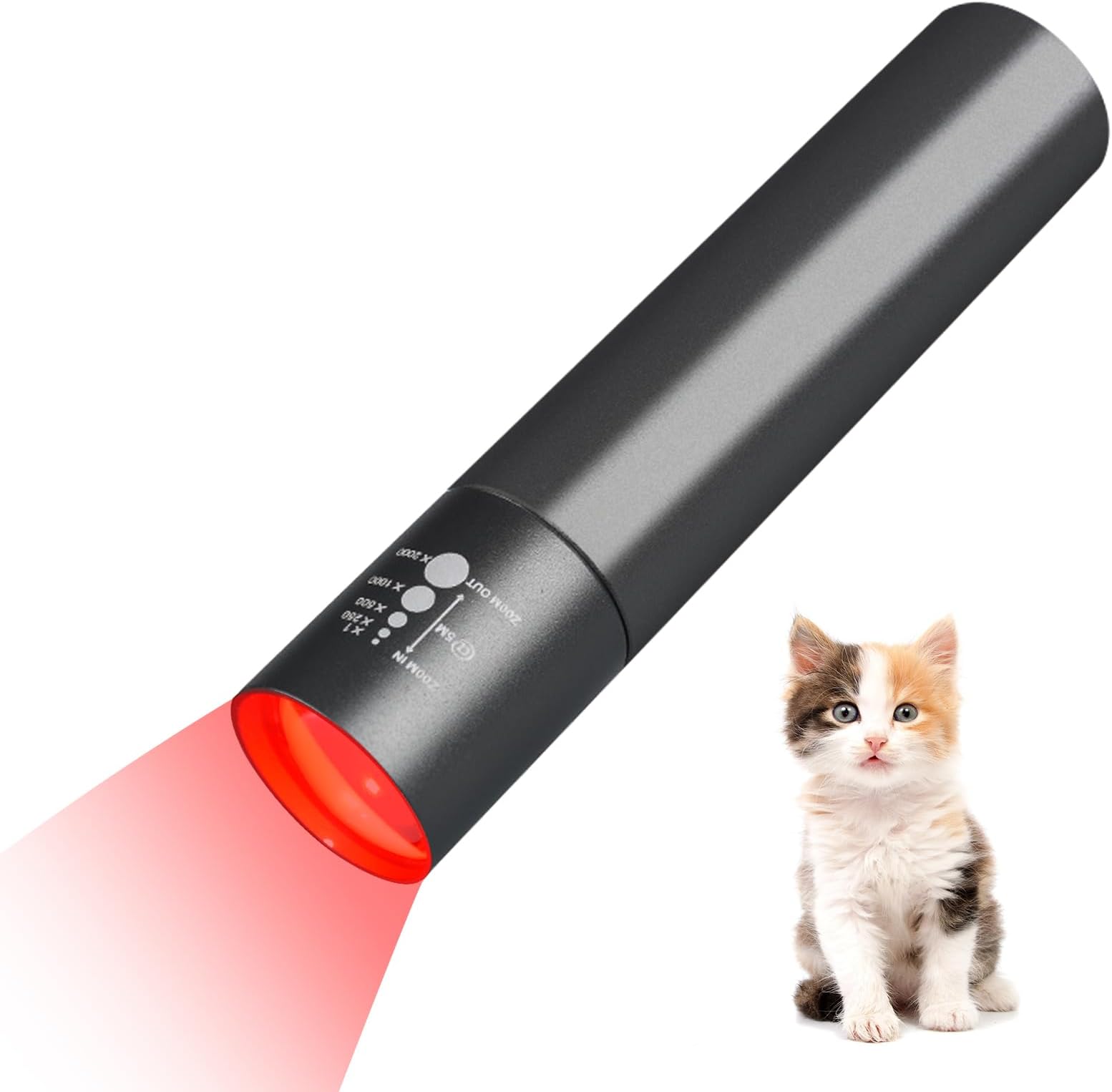 ZJKC Red Light Therapy Torch, 660nm Portable Red Light Therapy Vet Device for Joint & Muscle Pain Relief from pet, Accelerate Healing, Home Handheld Infrared Red Light Machine for Dog Horse cat