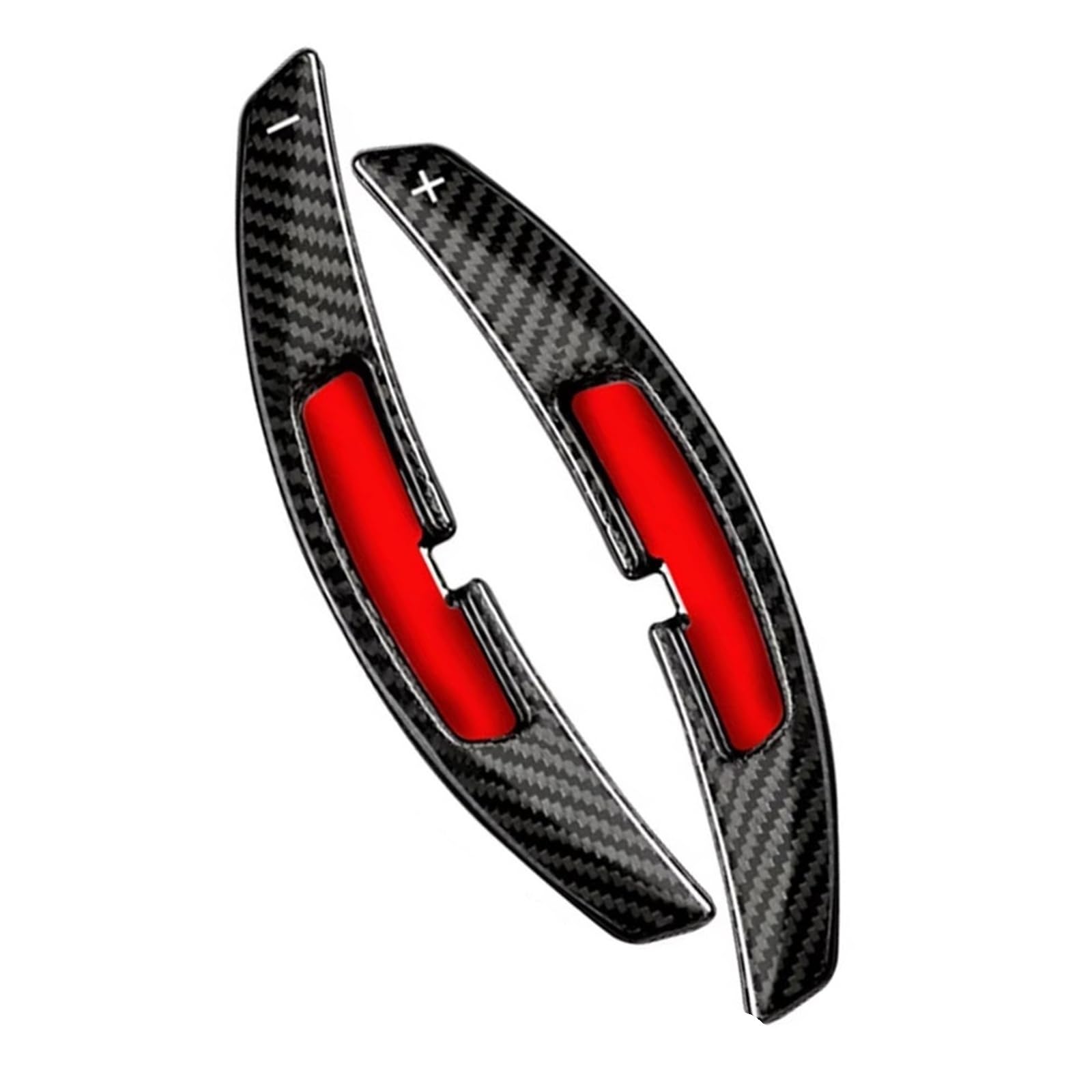 BWWIEZRS Compatible with Porsche 911 2021 Black/Red ​Carbon Fiber Car Steering Wheel Paddle Shifter Extension Shift Paddle Shift Paddles(Black)