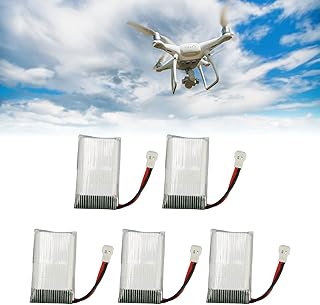 Jopwkuin 3.7V 1000mAh RC Drone Battery, Universal 5pcs 952540 Li Ion Battery, Lightweight Rechargeable Drone Batteries, 3.7v Battery for X5 X5C X5SC X5SW TK M68 CX 30 K60 905 V931