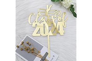 2024 Mirror Acrylic 'Class of' Cake Topper - Graduation Party Decorations