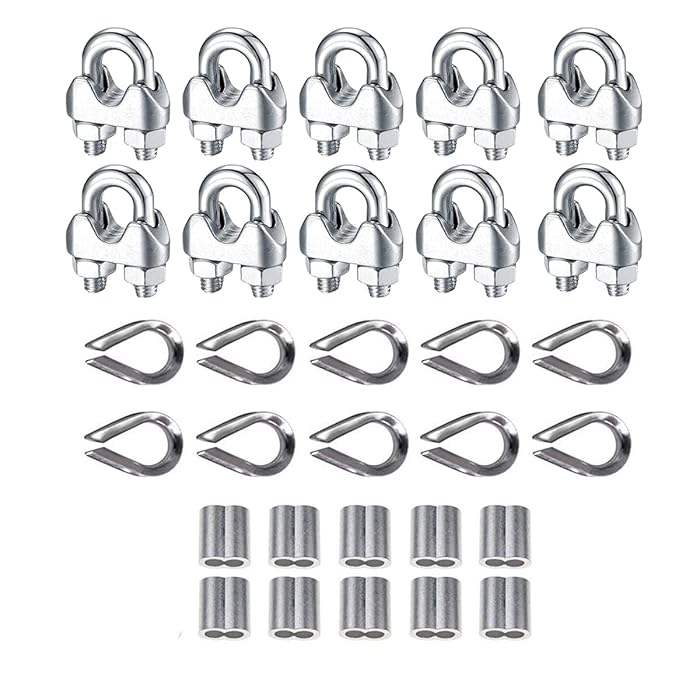 Buy 10pcs Wire Rope Clamp M6, 304 Stainless Steel Wire Rope Clips