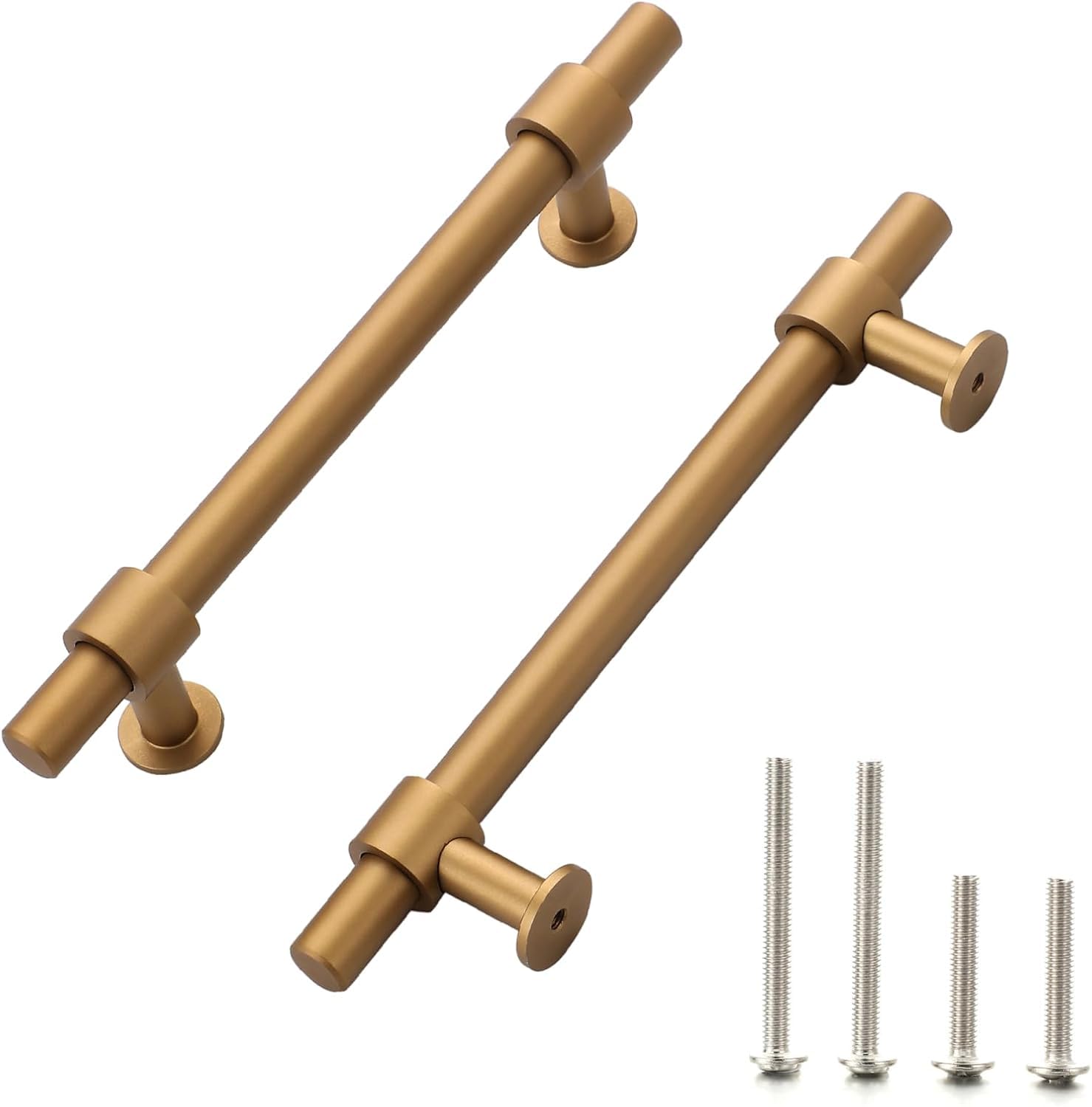 Htlcdz Bronze Kitchen Cupboard Door Knobs 2 Pack Cabinet Door Alloy Knob Double Hole Cabinet Drawer Cabinet Aluminum Alloy Cabinet Door Handle Gold Hole Pitch 256Mm(,Hole Pitch 128Mm)