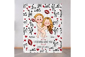 I Fucking Love You Personalized Naughty Couple Blanket: Expressing Intimate Adoration