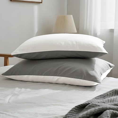 Miniatura 6 de Funda de almohada 100% seda de morera para cabello y piel, lujosa funda de almohada de seda pura de doble cara, 29 x 19 pulgadas, 1 unidad (blanco)